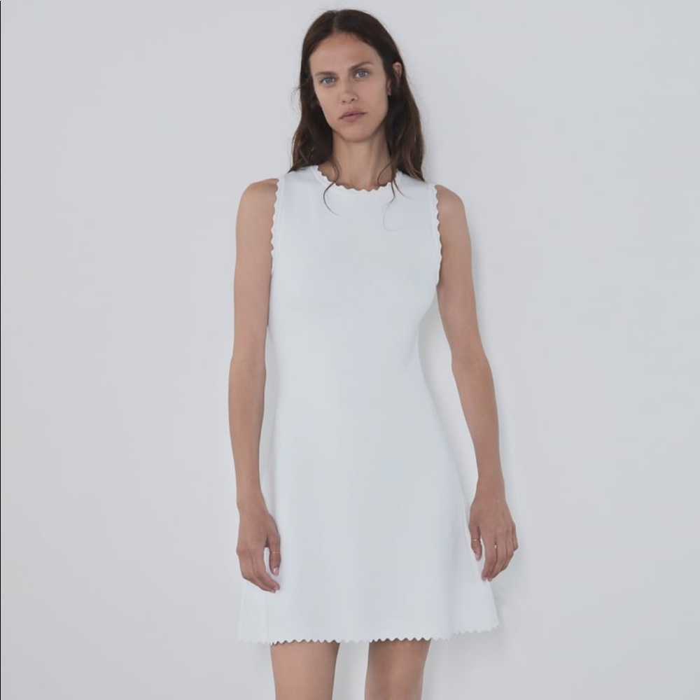 Scalloped Hem Dress
